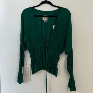 Green Blouse size Medium NWT